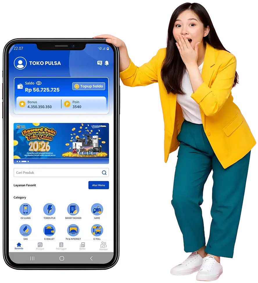 Aplikasi distribusi pulsa dan PPOB